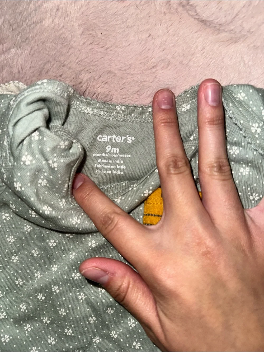 Carter's 3-Pack Bodysuits in Mustard, Cream & Sage
